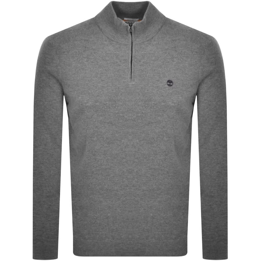 Alternative Image for ProductTimberland Half Zip Merino Knit Jumper Grey1